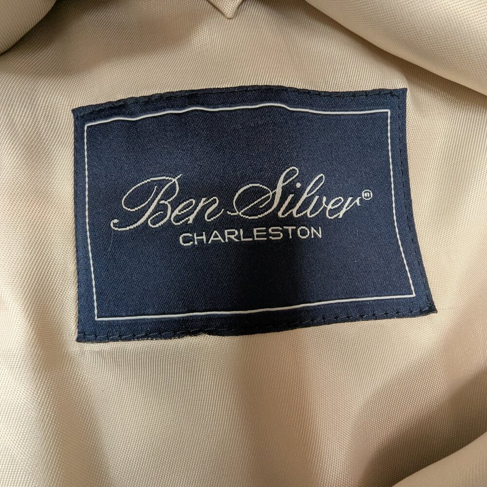 Ben Silver Charleston CreamGlen Plaid Cashmere Sport Coat Sz 43 R 100% Cashmere - Picture 11 of 13